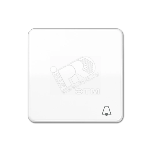 Клавиша ударопрочная с символом  звонок  для кнопок  белая