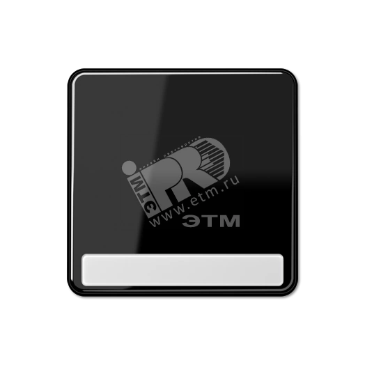 Клавиша для выключателя с полем для надписи  черная