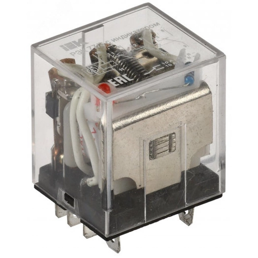 Реле промежуточное 12В DC 3пк 10A РЭК77/3 c индикацией