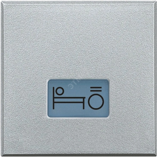 Ax Клавиша с символом Свет/Кровать 2 модуля алюминий