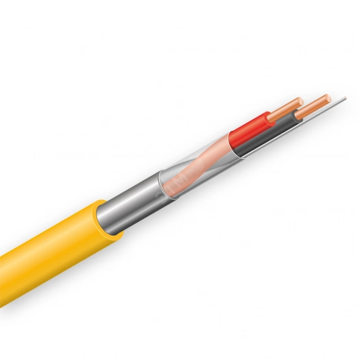 Кабель КПСЭнг(А)-FRHF 1х2х0.2 для ОПС и СОУЭ оболочка не содержит галогенов экранированный огнестойкий 1 пара 0.2мм.кв.