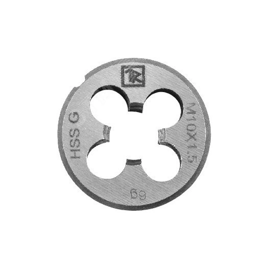 Плашка D-DRIVE круглая ручная с направляющей в наборе М5х0.8, HSS, Ф25х9 мм