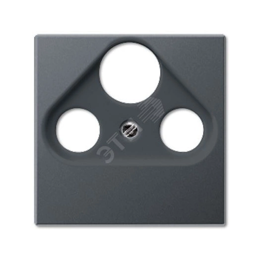 Накладка для телевизионной розетки (SAT-TV-FM)  Серия Eco Profi. Материал- термопласт. Цвет- Цвет- антрацит (крашеный).