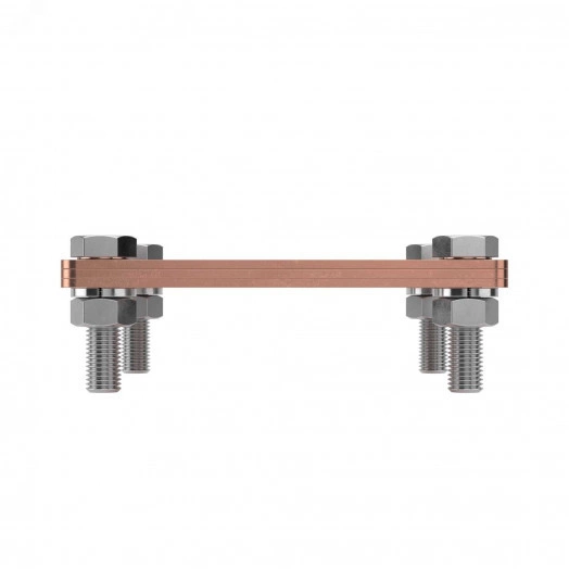 Соединитель полоса - полоса 100х100 мм медь