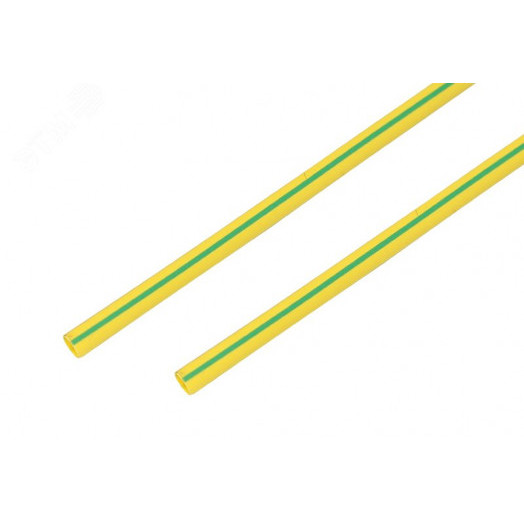 Термоусаживаемая трубка 8,0 4,0 мм, желто-зеленая, упаковка 50 шт. по 1 м