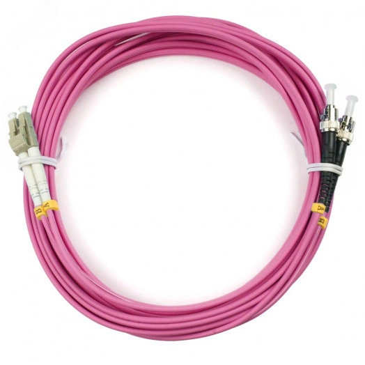 Шнур оптический duplex 10м LC-ST 50/125 mm OM4 LSZH FOP-50-OM4-LC-ST-10m