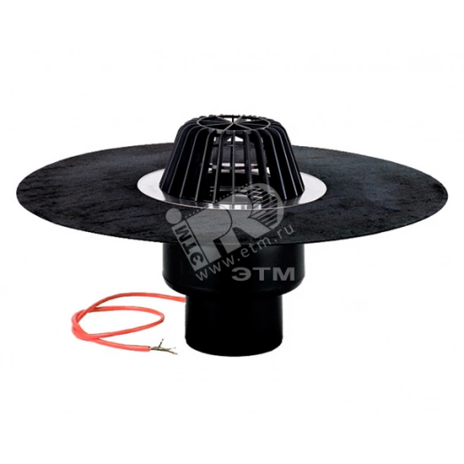 Воронка кровельная HL 62.1 H/1 с листоуловителем с полимербитумным полотном и электрообогревом DN 110