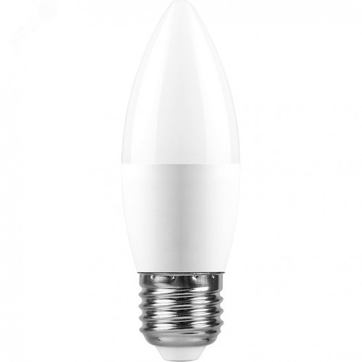 Лампа светодиодная LED 13вт E27 теплый матовая свеча