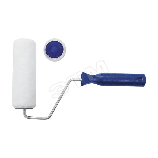 Валик велюровый диаметр 42/50 мм, ворс 4 мм, каркасная система, белый, 180 мм