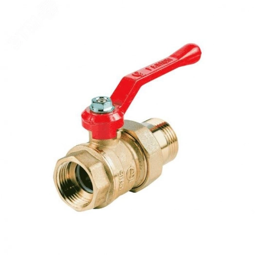 Кран шаровой Ду25 Ру16 В/американка полнопроходной рычаг, латунный