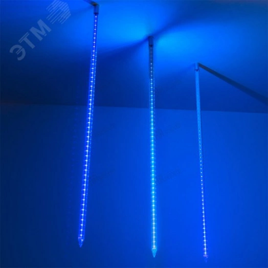 Гирлянда светодиодная декоративная ARD-ICEFALL-CLASSIC-D23-1000-CLEAR-96LED-LIVE BLUE (230V, 1.5W) (ARDCL, IP65)