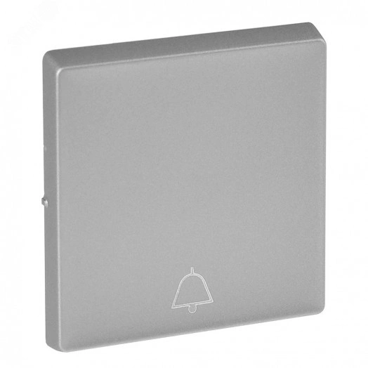 Valena LIFE Лицевая панель для кнопочного выключателя символ Звонок алюминий
