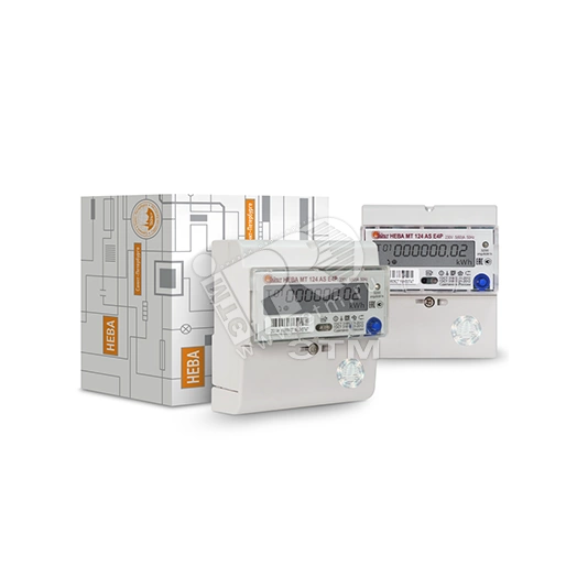Счетчик электроэнергии НЕВА МТ 124 AS E4P 5(60) однофазный многотарифный 5(60) класс точности 1.0 D ЖКИ RS485 регион 14