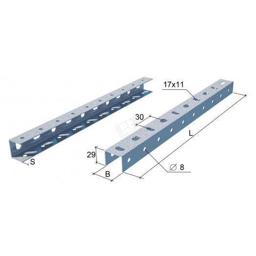 Универсальный профиль усиленный 38*150*2.5мм