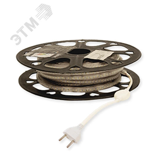 Лента светодиодная LED 7 Вт/м 600 Лм/м 2835/SMD 120 шт/м 220В AC 6000К холодный белый IP67 20 м Black Gauss