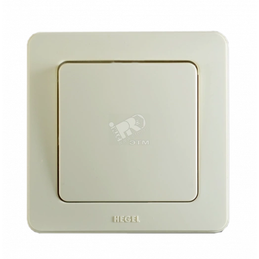 Переключатель одноклавишный скрытый слоновая кость 16А