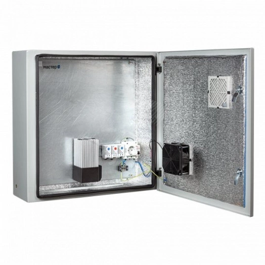 Термошкаф телекоммуникационный с обогревом и предстартом IP54, 600х600х210 мм