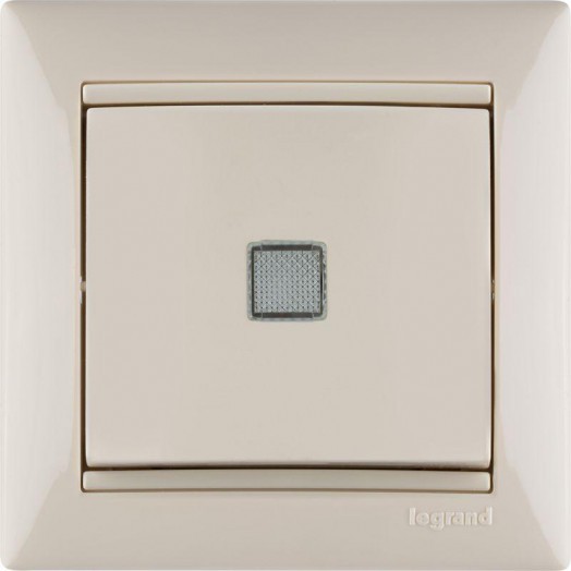 Механизм выключателя 1-кл. СП Valena 10А IP31 250В с зел. индикацией сл. кость Leg 774310