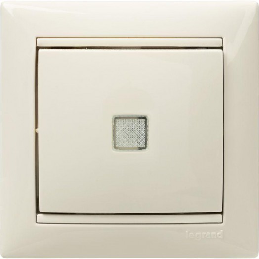 Механизм выключателя 1-кл. СП Valena 10А IP31 250В с зел. индикацией сл. кость Leg 774310