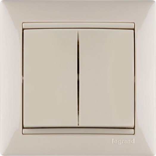 Механизм выключателя 2-кл. СП Valena 10А IP31 250В сл. кость Leg 774305