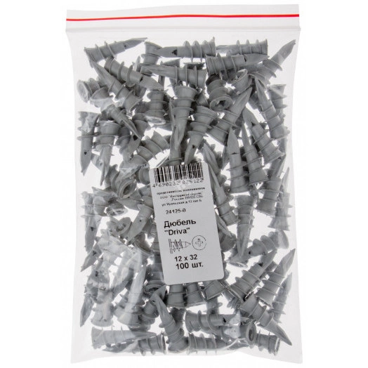 Дюбель Driva 12х32 (100шт)
