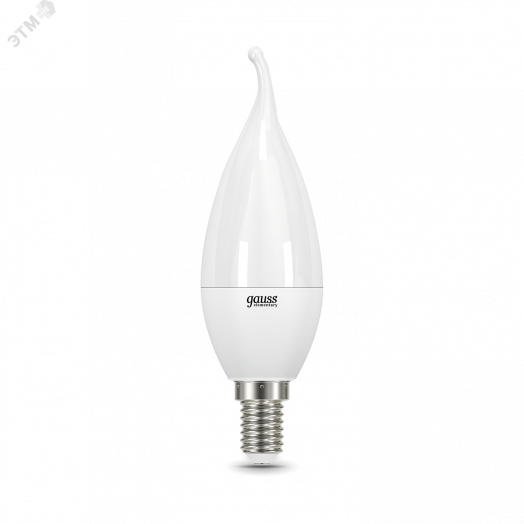 Лампа светодиодная LED 8 Вт 520 Лм 3000К теплая Е14 Свеча на ветру Elementary Gauss