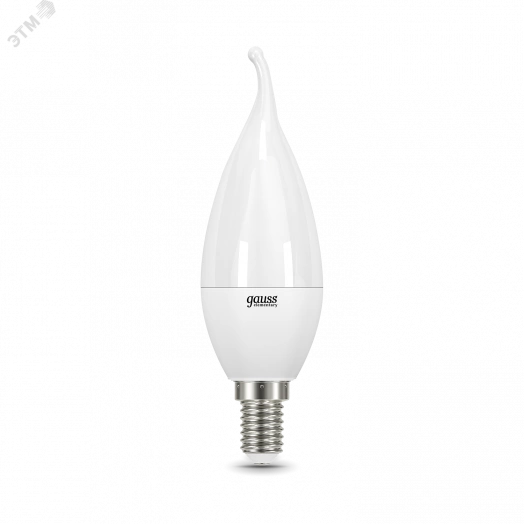 Лампа светодиодная LED 8 Вт 520 Лм 3000К теплая Е14 Свеча на ветру Elementary Gauss