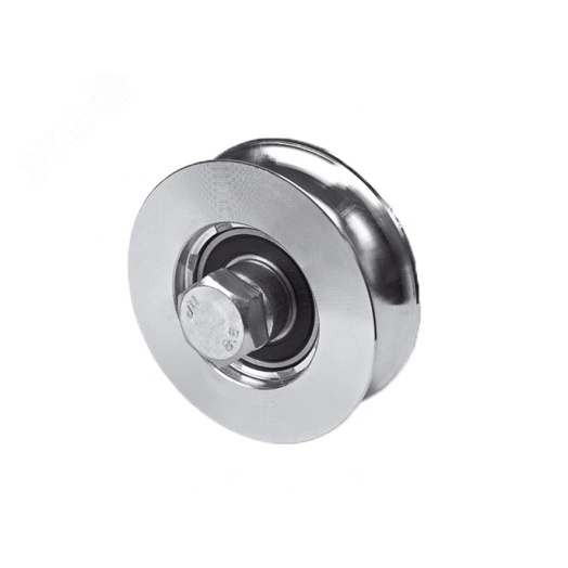 Колесо с подшипником, полукруглое сечение, D-80,  до 150 кг