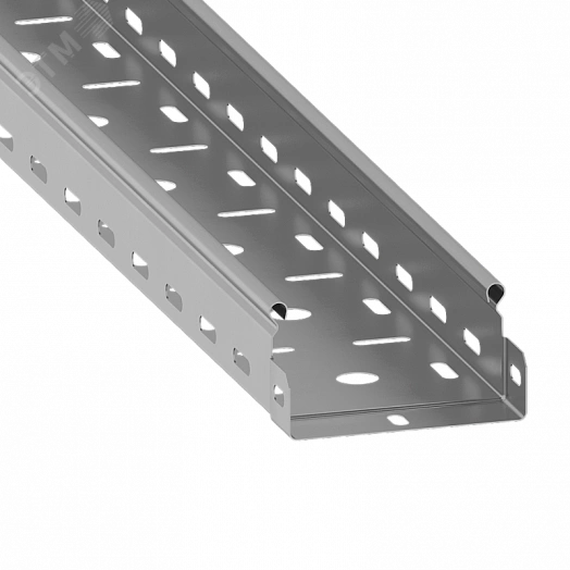 Лоток перфорированный 100х50 L=4м S=0,7мм оцинк.