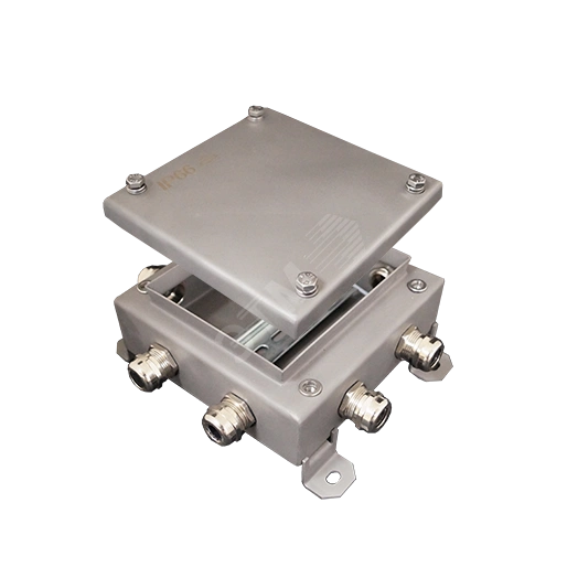 Коробка монтажная электротехническая общего назначения КМ IP66-1515 из нержавеющей стали, количество вводов 8