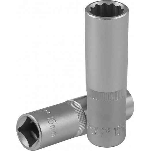 Головка торцевая глубокая 12-гранная 1/2''DR, 15 мм