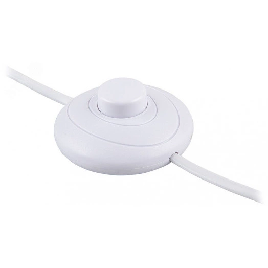 Шнур сетевой с ножным выключателем, пластик, белый Feron