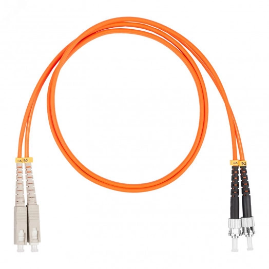 Шнур оптический коммутационный (патч-корд), SC-ST, дуплекс (duplex) OM2, нг(А)-HF, оранжевый, 1,0 м