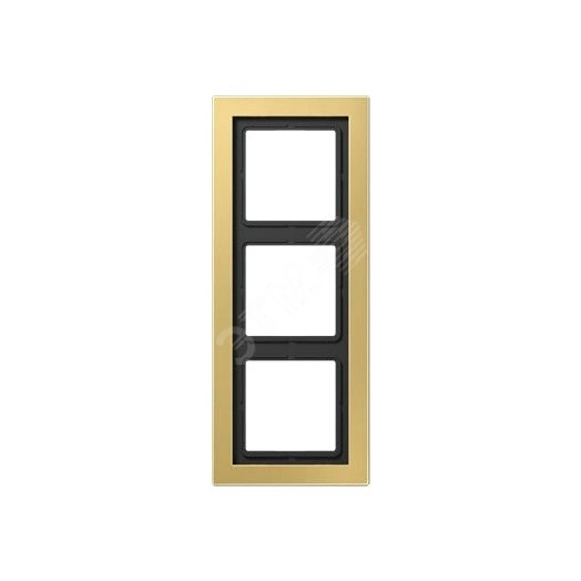 Рамка 3-я для горизонтальной/вертикальной установки  Серия- LS-Design  Материал- металл  Цвет- классическая латунь