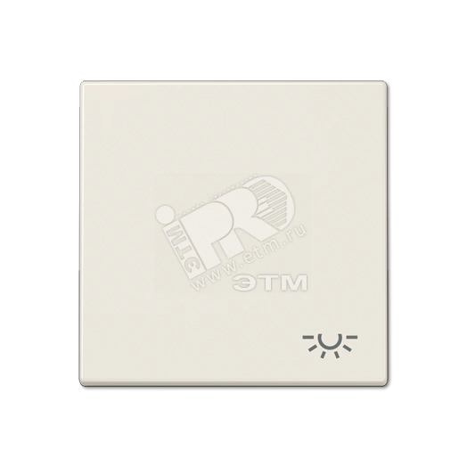 Клавиша для  выключателя с символом  свет   слоновая кость