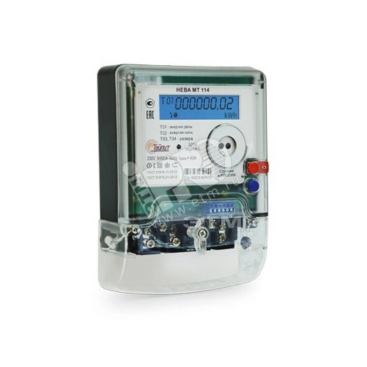 Счётчик электроэнергии 1Ф НЕВА МТ 114 AS E4PC     5(60)A Ур регион
