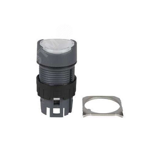 Головка кнопки круглая с подсветкой белая