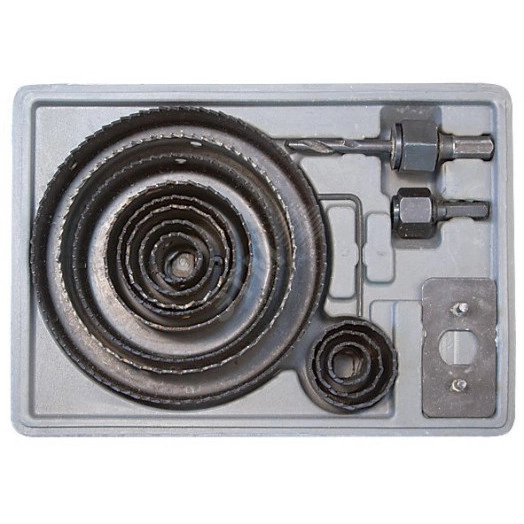 Пилы круговые 19-127 мм, набор 12 шт, в кейсе