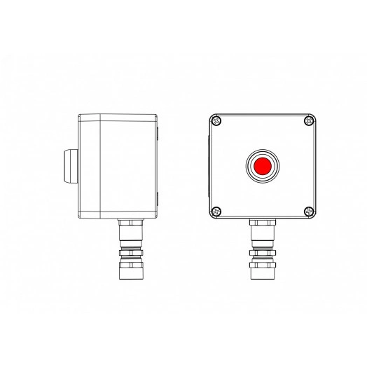 Взрывозащищенный пост управления GRP Взрывозащищенный пост управления GRP CPE-P-03-(1xP1R(11))-1xKA2MHK(C)1Ex d e IIC Т5 Gb / Ex tb IIIC T95°C Db IP66 / КЗ / ШЗ