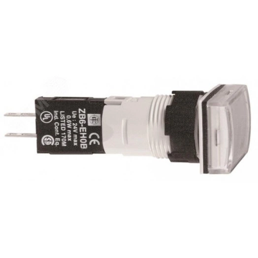 Лампа сигнальная 16ММ 12-24В белая с диодом