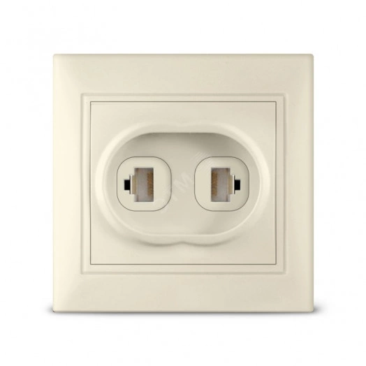 Розетка Севиль компьтерная 2-ая слоновая кость (ivory)
