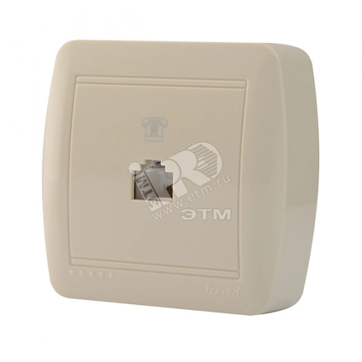 Демет Розетка телефонная евро крем