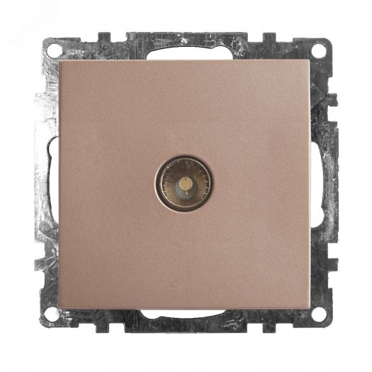 Розетка телевизионная 1-местная (механизм), 75 Ом, 5-862МГц, серия Катрин, шампань