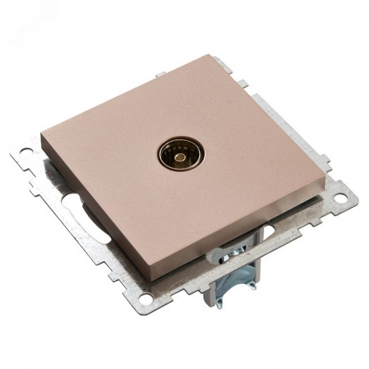 Розетка телевизионная 1-местная (механизм), 75 Ом, 5-862МГц, серия Катрин, шампань