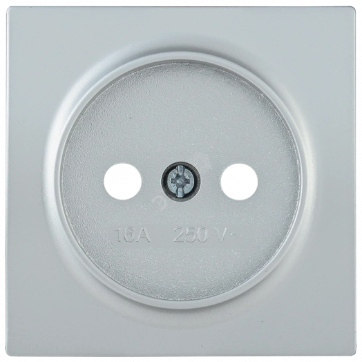 Накладка розетка без заземляющего контакта BOLERO серебряный