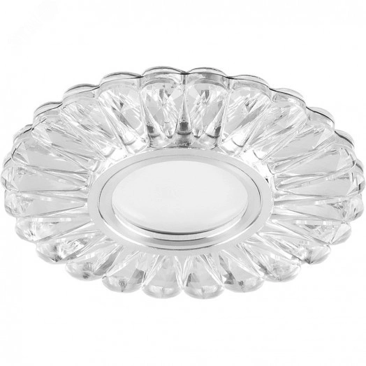 Светильник ИВО-50w G5.3 со светодиодной подсветкой 4000К белый хром