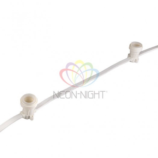Гирлянда профессиональная Belt Light 2 жилы шаг 40 см Е27 IP54     белый провод бухта 100 м