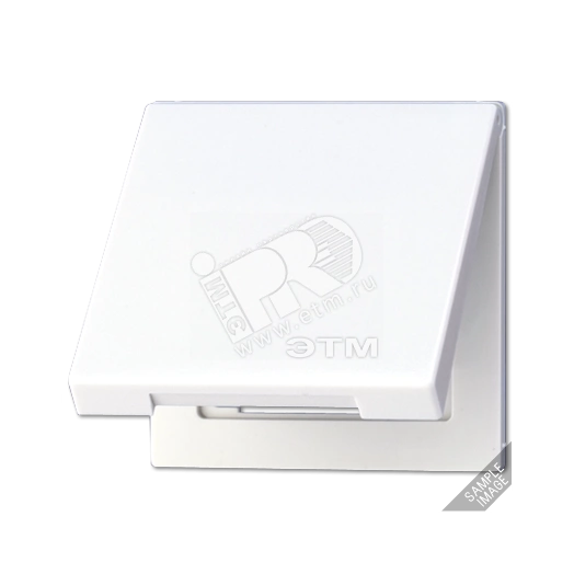 Крышка откидная для штепсельных розеток с платой 50?50 мм  слоновая кость