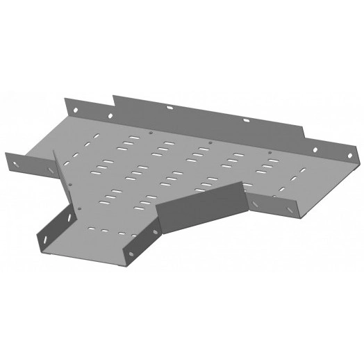 Лоток тройниковый замковый перфорированный ОТЗ 200х65 УТ1.5  оцинкованный лист(толщина покрытия 10 -18 мкм) S1.0