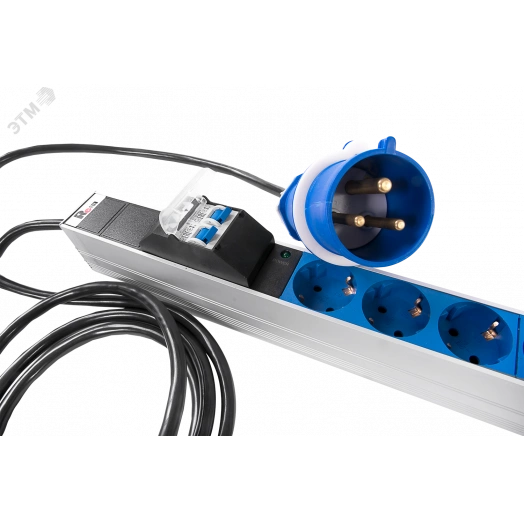 Блок розеток вертикальный, мониторинг, измерение, 1 фаза 32A, авт, 20S, 1420 мм, вх IEC 309, шнур 3м